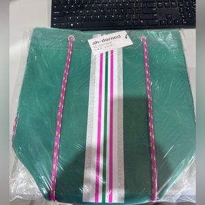 Brand New Ahdorned Neoprene Tote - Green